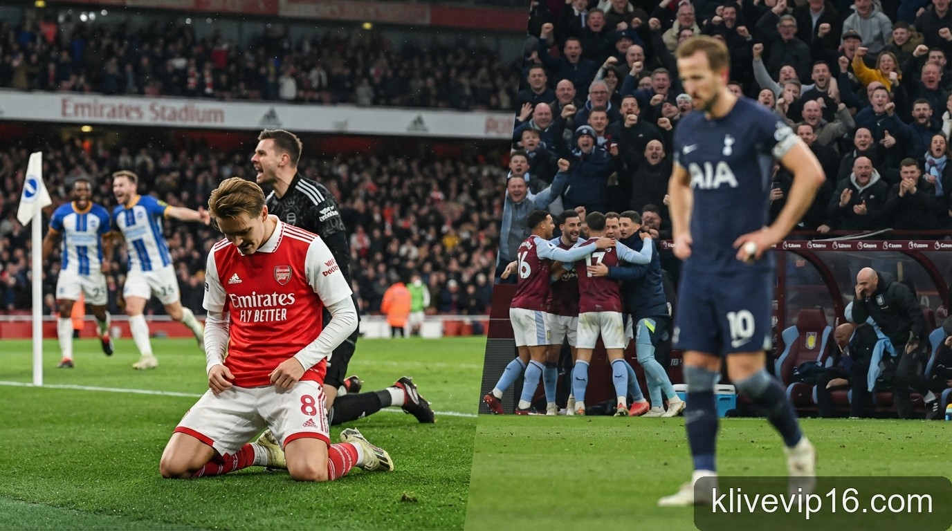 Vòng 5 Premier League: Arsenal gục ngã trước Brighton, Tottenham chìm sâu vào khủng hoảng